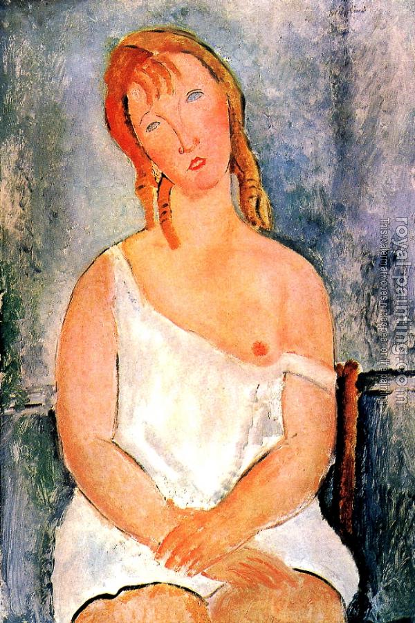 Amedeo Modigliani : Girl in a White Chemise